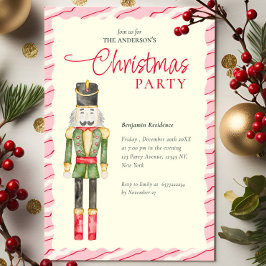 Tarjeta Festiva Elegante Fiesta de Navidades de Nutcrackers de Acu