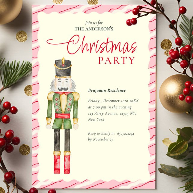 Tarjeta Festiva Elegante Fiesta de Navidades de Nutcrackers de Acu (Subido por el creador)