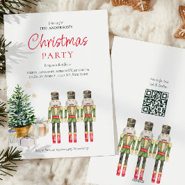 Tarjeta Festiva Elegante Fiesta de Navidades de Nutcrackers de Acu