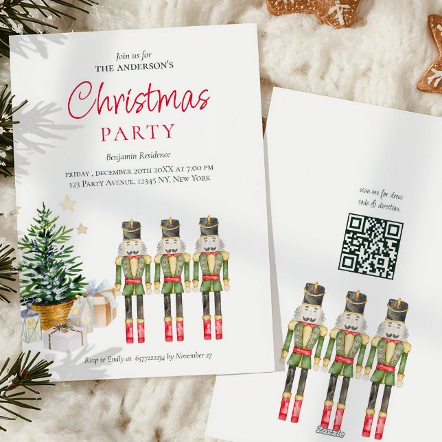 Tarjeta Festiva Elegante Fiesta de Navidades de Nutcrackers de Acu (Subido por el creador)