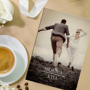 Tarjeta Festiva Elegante filtro simple de fotos Personalizado San 