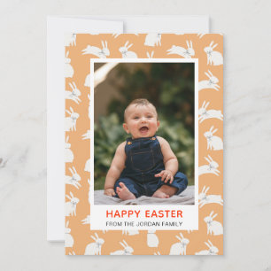 Tarjeta Festiva Elegante Flor Simple Moderna Foto Feliz Pascua