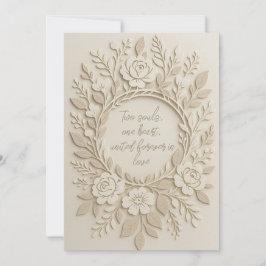 Tarjeta Festiva Elegante floral con romántico boda tranquilo