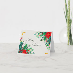 Tarjeta Festiva Elegante floral navideña personalizada