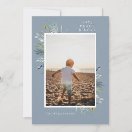 Tarjeta Festiva Elegante Foliage de Invierno de Alegría Soltero Fo