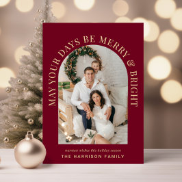 Tarjeta Festiva Elegante foto arcaica, brillantes Navidades de Bor