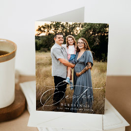 Tarjeta Festiva Elegante foto de Bendición de Pascua