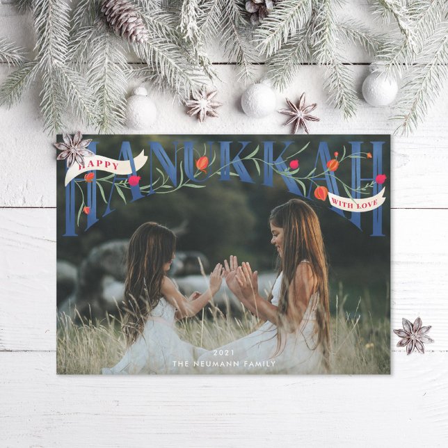 Tarjeta Festiva Elegante foto de Hanukkah escrita a mano por Serif (Subido por el creador)