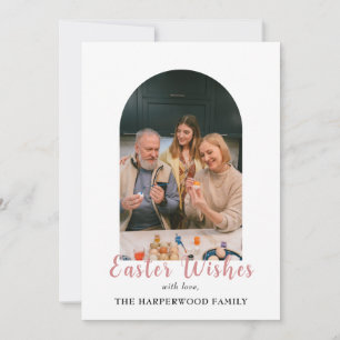 Tarjeta Festiva Elegante foto de la familia de Bendición Minimalis