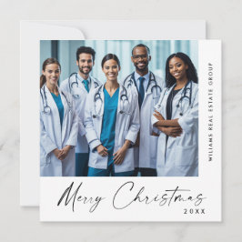 Tarjeta Festiva Elegante foto de Navidades corporativos Minimalist