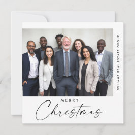 Tarjeta Festiva Elegante foto de Navidades corporativos Minimalist