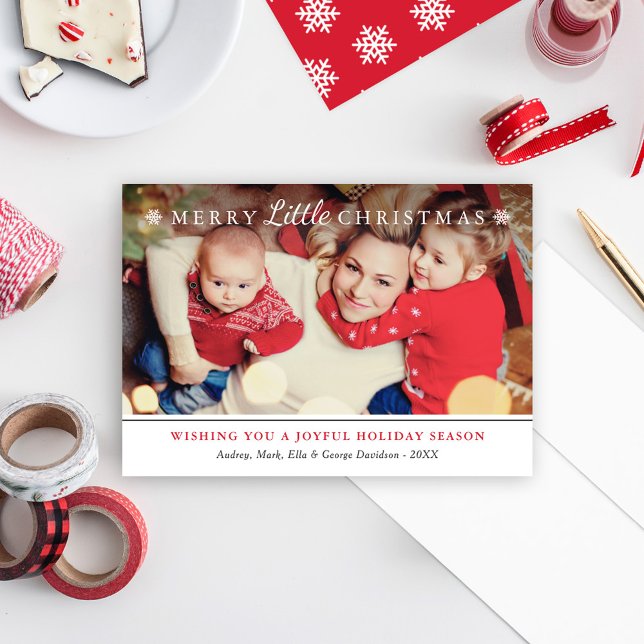 Tarjeta Festiva Elegante foto de Navidades de mora roja (Subido por el creador)