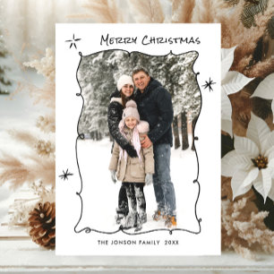 Tarjeta Festiva Elegante foto de Navidades Minimalistas de Funky R