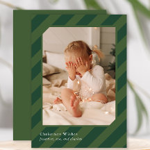 Elegante foto de rayas de Navidades verdes