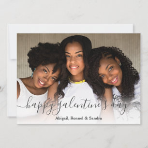 Tarjeta Festiva Elegante foto del día de galentine de las mejores 