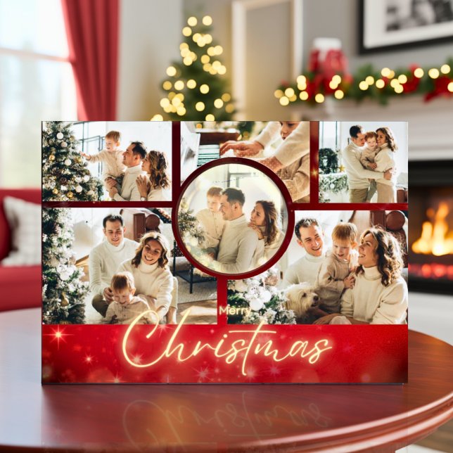 Tarjeta Festiva Elegante foto familiar de Navidades de Personaliza (Subido por el creador)