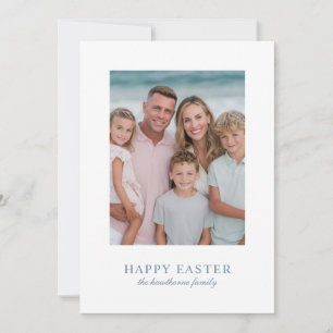 Tarjeta Festiva Elegante Foto Feliz Pascua