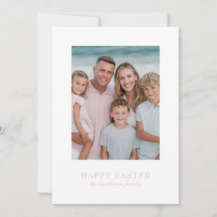 Tarjeta Festiva Elegante Foto Feliz Pascua