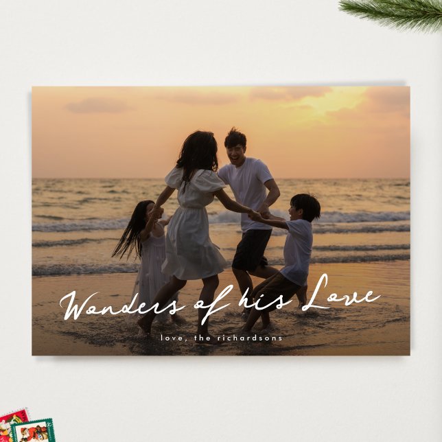 Tarjeta Festiva Elegante foto Maravillas religiosas de su amor (Subido por el creador)