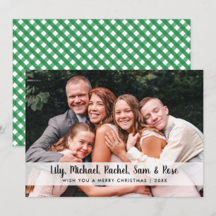 Tarjeta Festiva Elegante foto mínima de Personalizado navideño