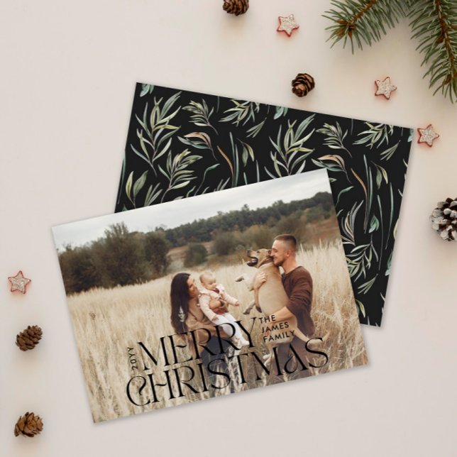Tarjeta Festiva Elegante foto moderna mínima botánica natural (Subido por el creador)