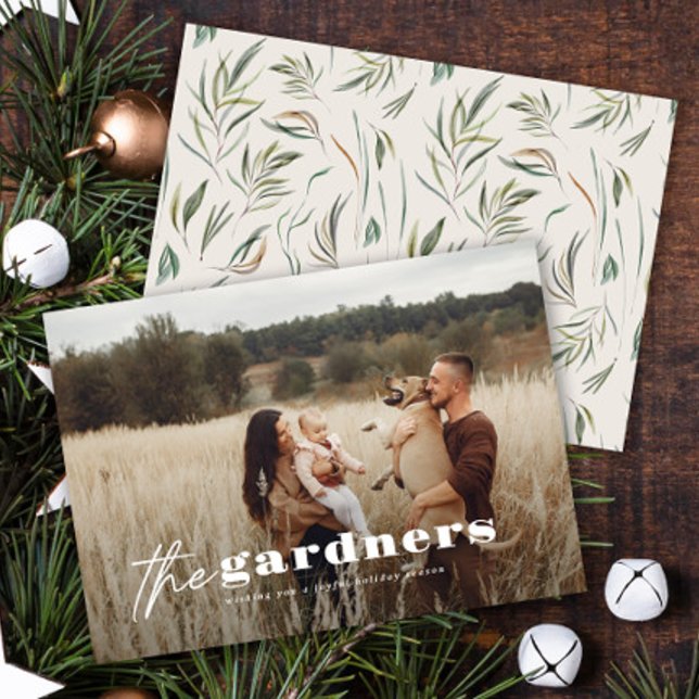 Tarjeta Festiva Elegante foto moderna mínima botánica natural (Subido por el creador)