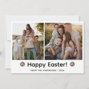 Tarjeta Festiva Elegante foto moderna minimalista Feliz Pascua 2