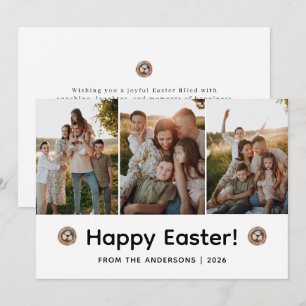 Tarjeta Festiva Elegante Foto Moderna Minimalista Feliz Pascua 3