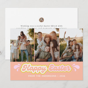 Tarjeta Festiva Elegante Foto Moderna Minimalista Feliz Pascua 3