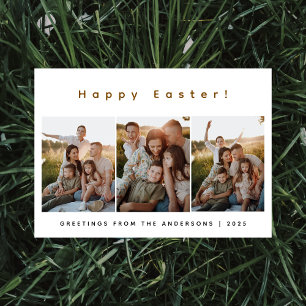 Tarjeta Festiva Elegante Foto Moderna Minimalista Feliz Pascua 3