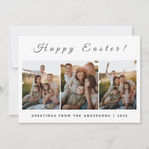 Tarjeta Festiva Elegante Foto Moderna Minimalista Feliz Pascua 3