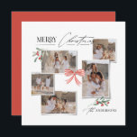 Tarjeta Festiva Elegante foto tradicional del arco rojo<br><div class="desc">Elegante y moderno guión múltiple del arco rojo tradicional y tipografía serif Feria de Navidad tarjeta de vacaciones.</div>