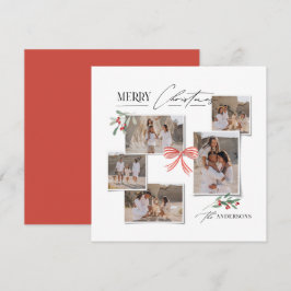 Tarjeta Festiva Elegante foto tradicional del arco rojo