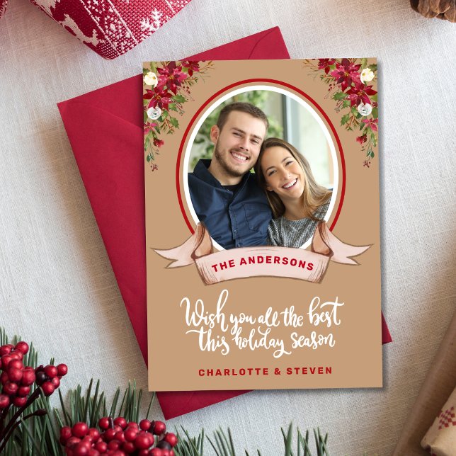 Tarjeta Festiva Elegante fotografía caligráfica de Navidades rusos (Subido por el creador)