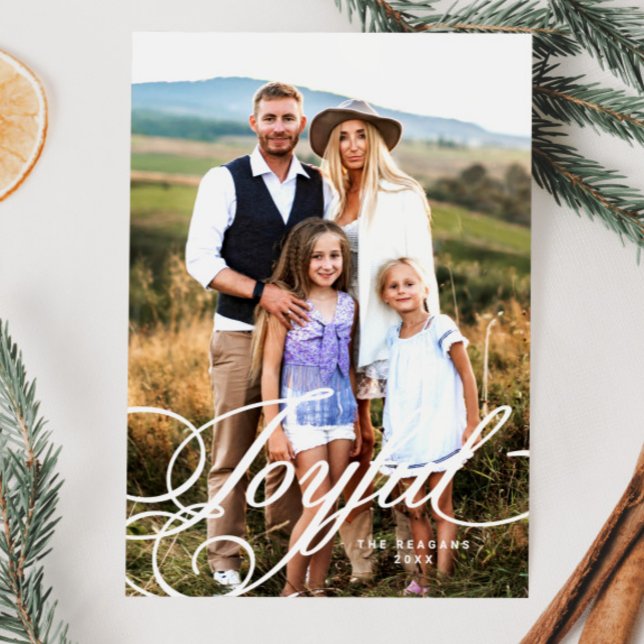 Tarjeta Festiva Elegante fotografía de caligrafía alegre (Subido por el creador)