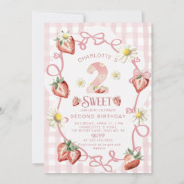 Tarjeta Festiva Elegante fresa acuarela biTarjeta de vacaciones pl