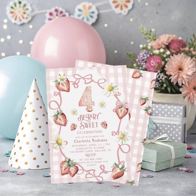 Tarjeta Festiva Elegante fresa acuarela biTarjeta de vacaciones pl (Subido por el creador)