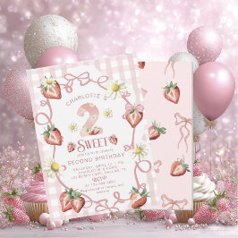 Tarjeta Festiva Elegante fresa acuarela biTarjeta de vacaciones pl