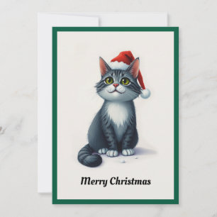 Tarjeta Festiva Elegante Gato Gato Gato Gato Gato Gay Curioso