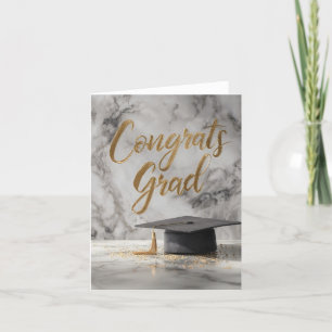 Tarjeta Festiva Elegante "Grado de felicitaciones" con tapón de gr