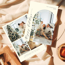 Elegante guión Minimalista Felices Fiestas 5 Foto