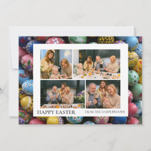 Tarjeta Festiva Elegante guión moderno feliz foto familiar de Pasc