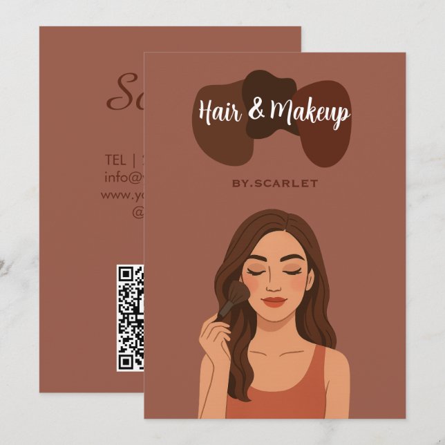 Tarjeta Festiva Elegante Habilidad Valiente De Chocolate, Belleza  (Anverso / Reverso)