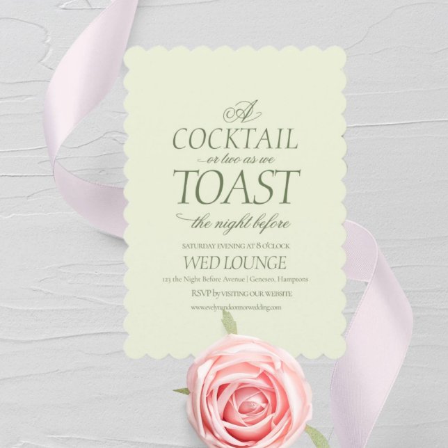 Tarjeta Festiva Elegante La Noche Antes Del Boda Rococó (Subido por el creador)