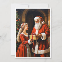Elegante Lindo Santa Claus Vintage No Foto,