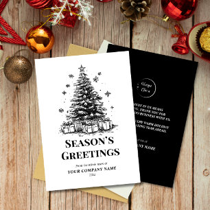 Tarjeta Festiva Elegante Logotipo de Personalizado de Árbol de Nav