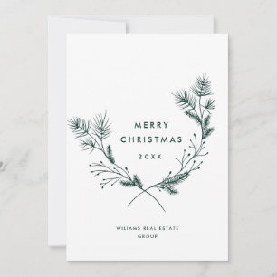 Tarjeta Festiva Elegante mano atrae a Navidades Minimalistas corpo