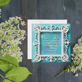 Tarjeta Festiva Elegante Marco Blanco Descargable Personalizable