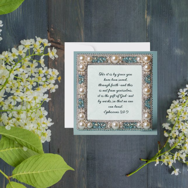 Tarjeta Festiva Elegante marco de perla descargable de Personaliza (Subido por el creador)