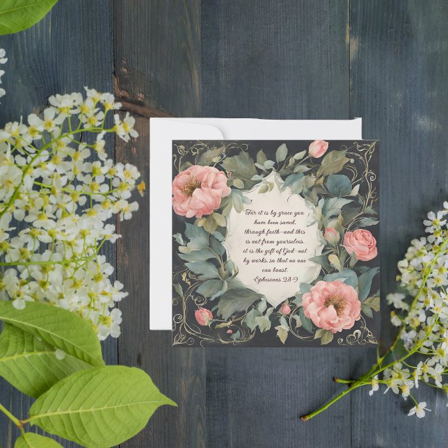 Tarjeta Festiva Elegante marco floral descargable de Personalizabl (Subido por el creador)
